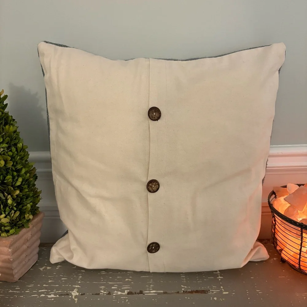 West Elm Modern Origin Handcrafted Cushion Cover Rare Contemporary BTS logo